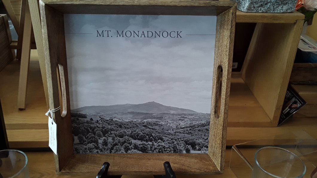 Wood Serving Tray- Mt Monadnock 14x14