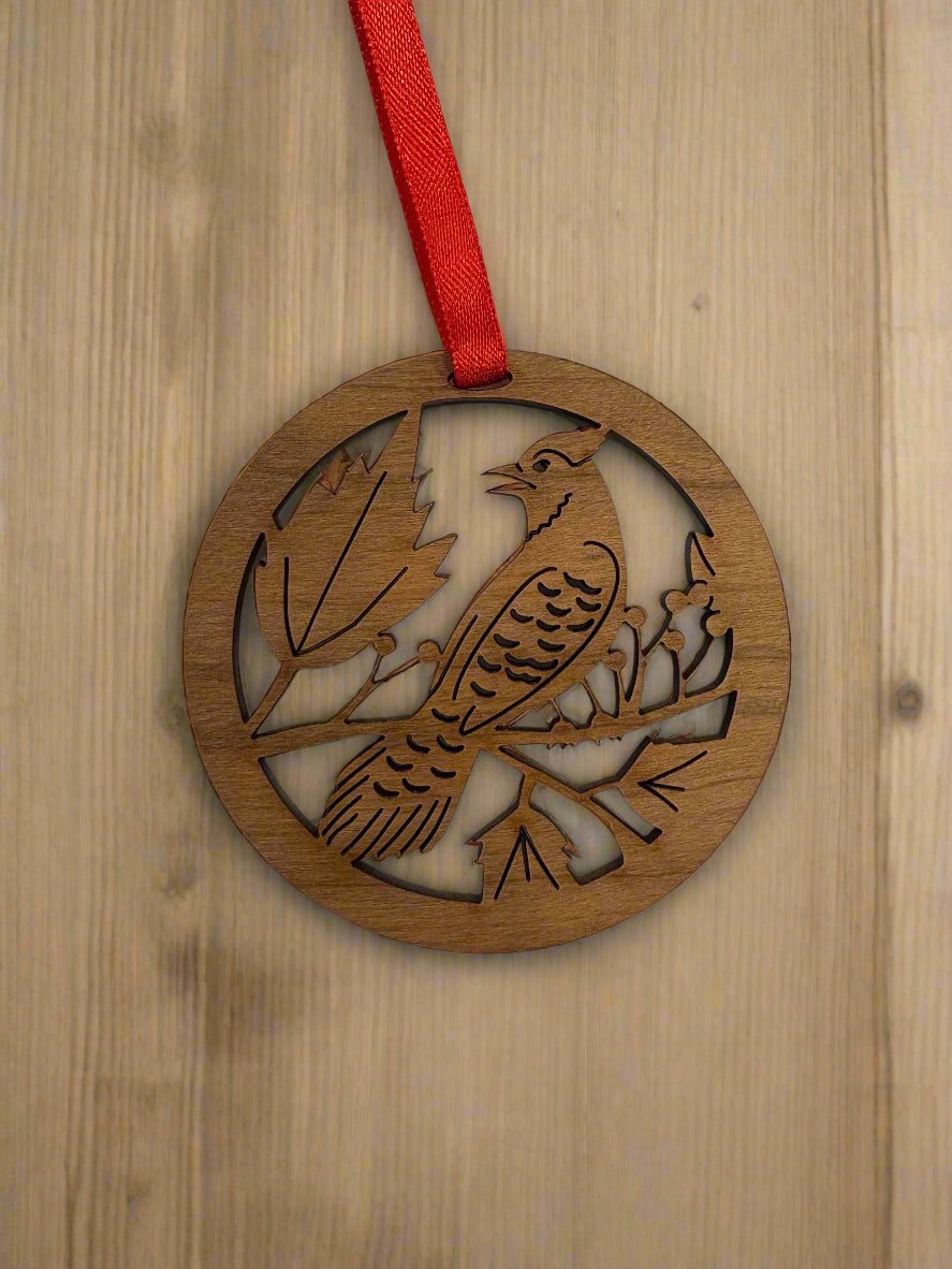 Ornament- Flat Cardinal-6050