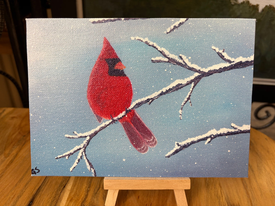 Panel- Winter Cardinal 5x7