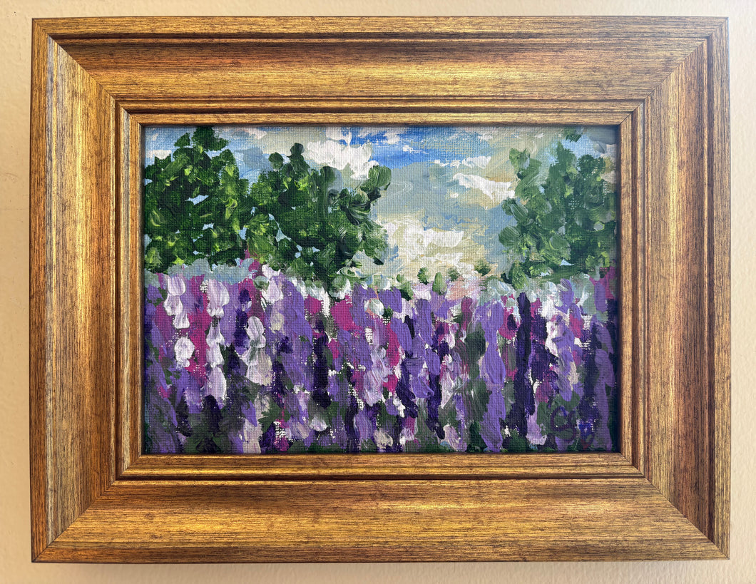 Painting- Lupins 5x7