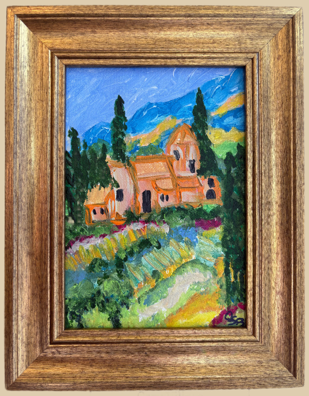 Painting- Cozy Village 5x7