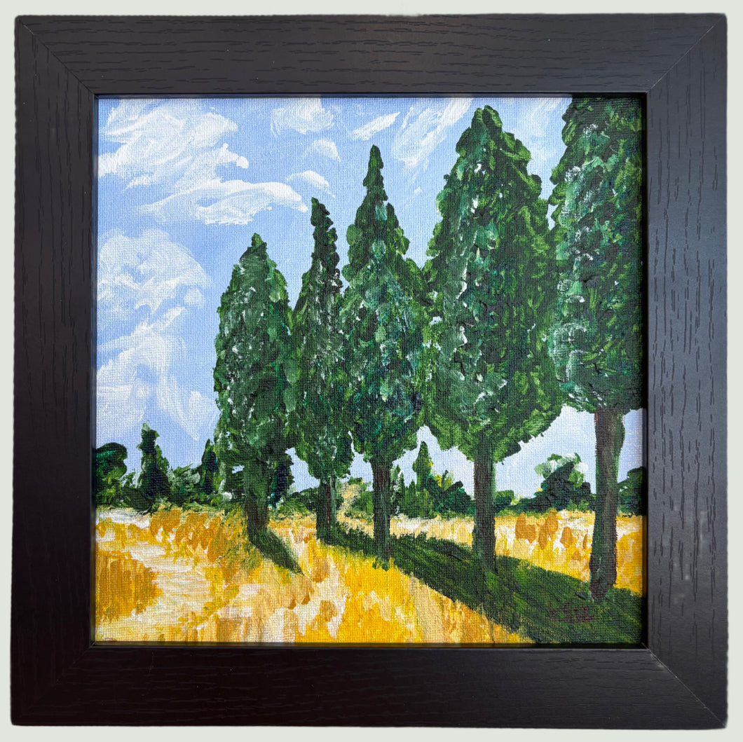 Painting- Hilltop Delights 8x8