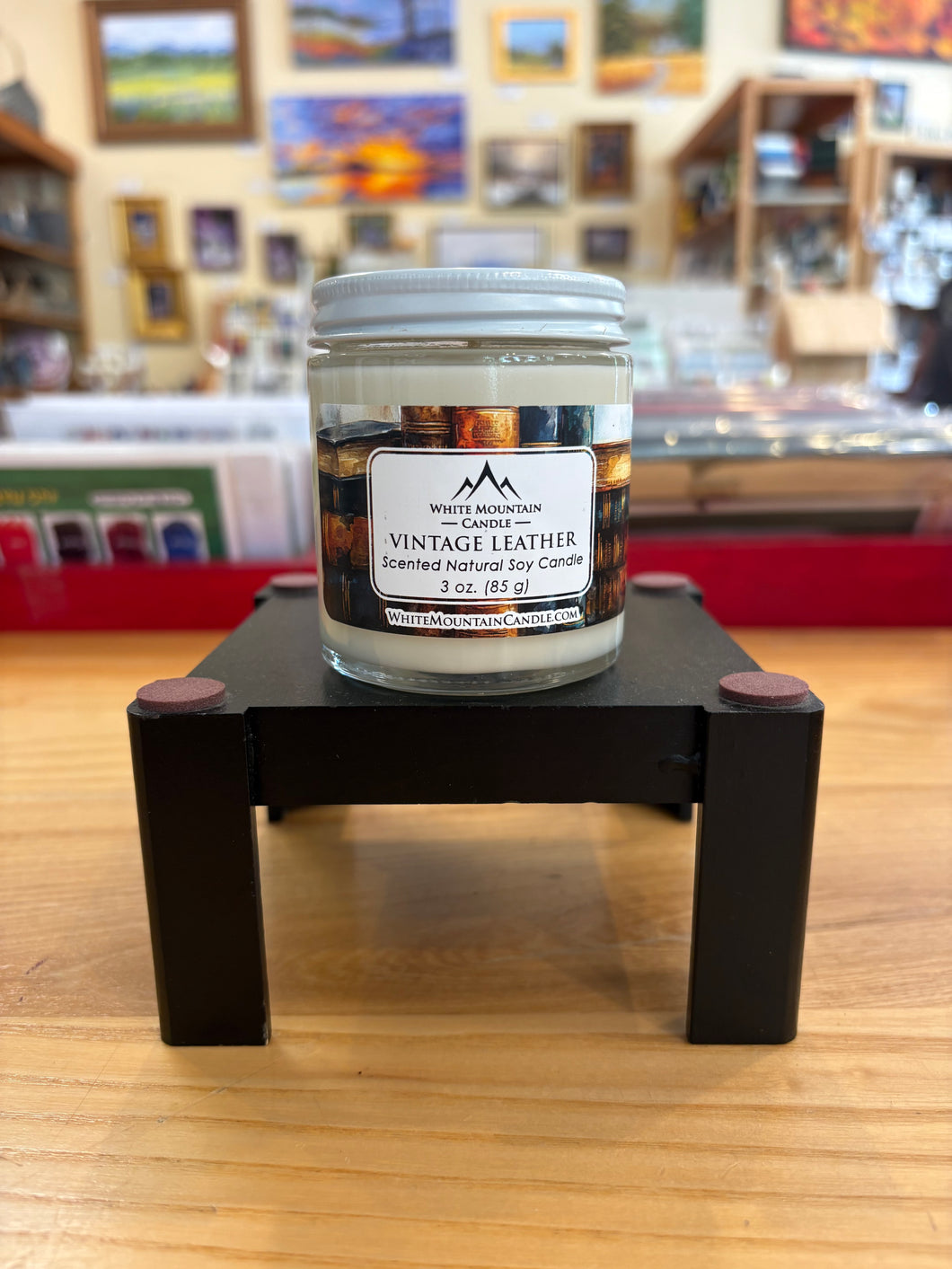 Vintage Leather 3oz Soy Candle