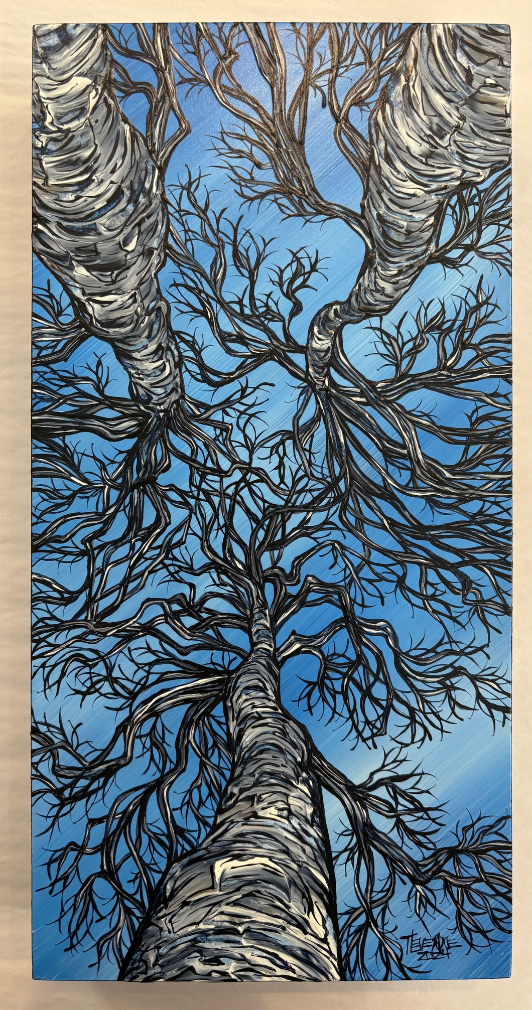 Painting- Entangled Birch Trio