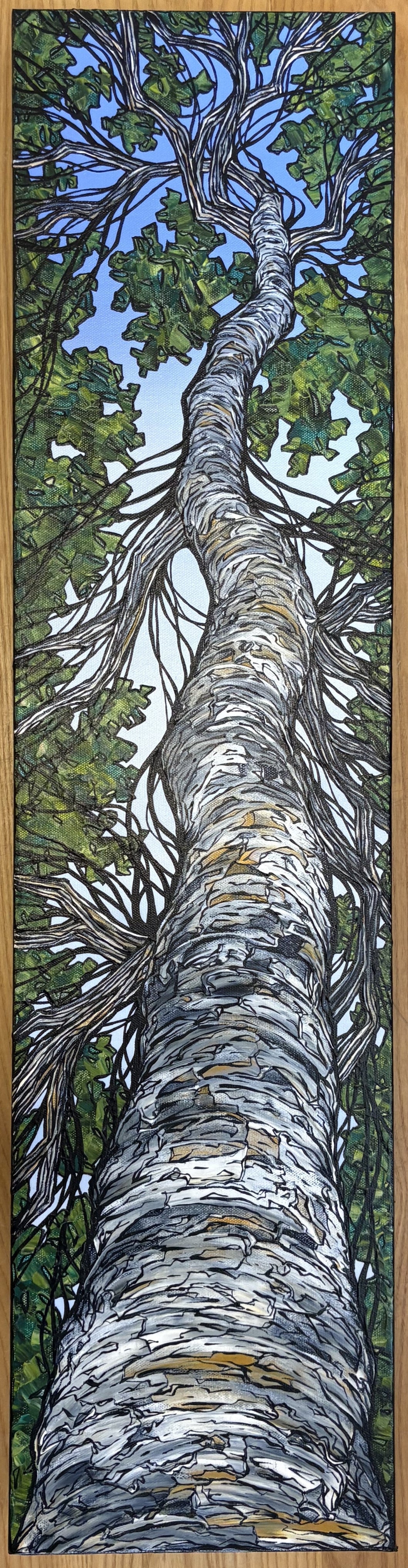 Painting- Wavy Green Birch