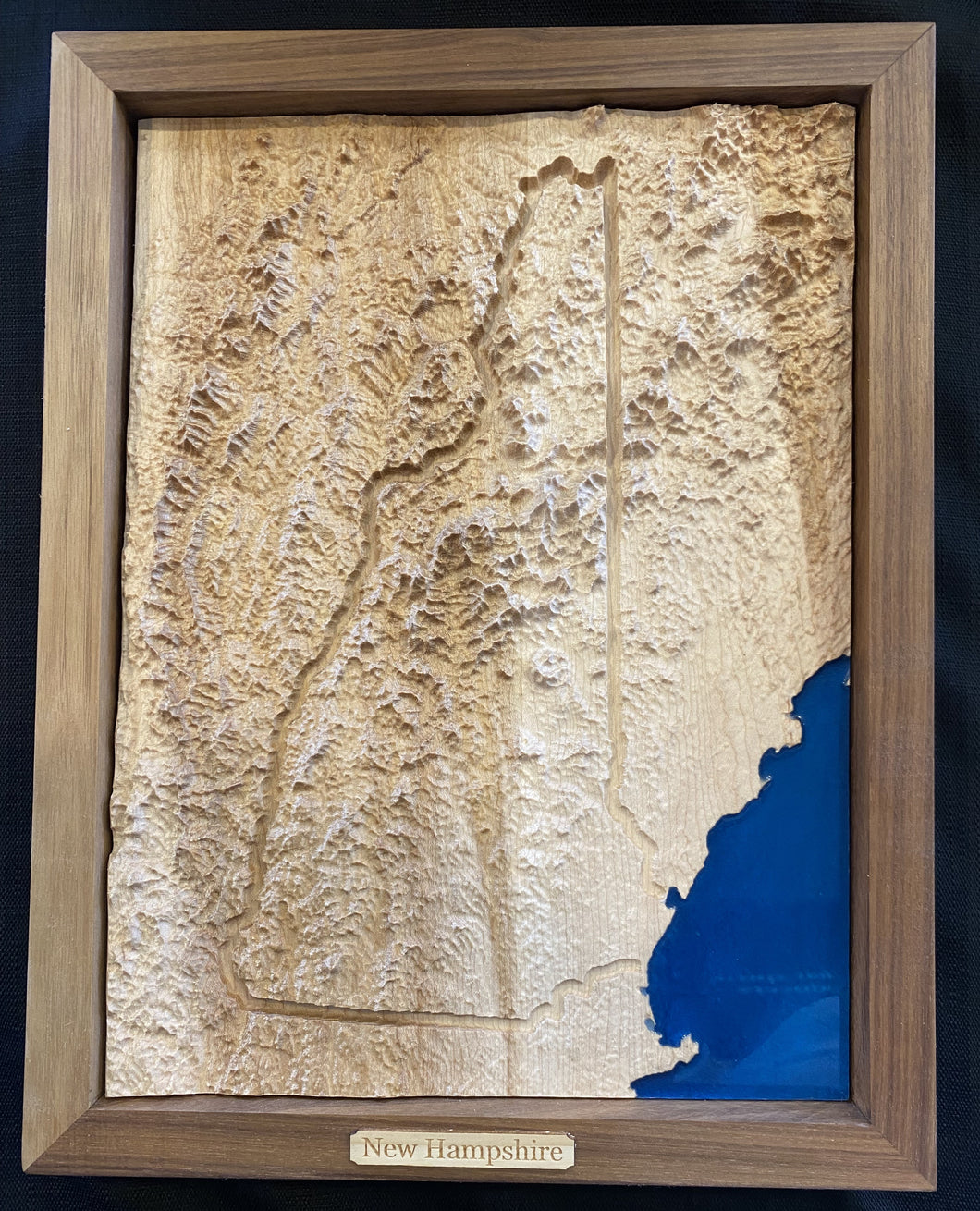 Framed 3D New Hampshire 11x15 w/ Resin