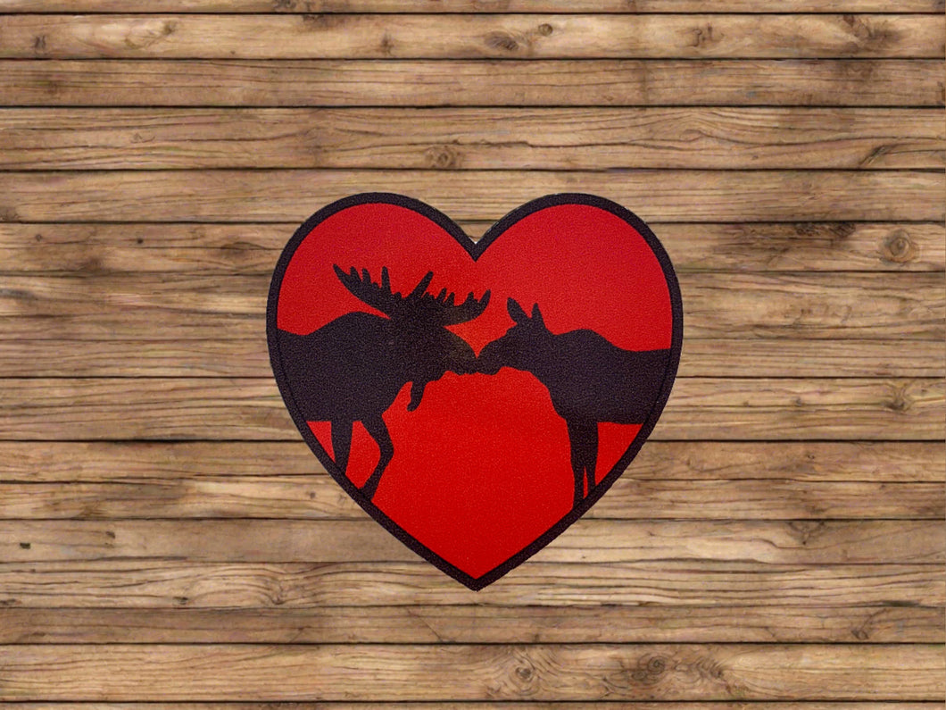 Decal- Moose Love Couple-MJMOML2DE #4