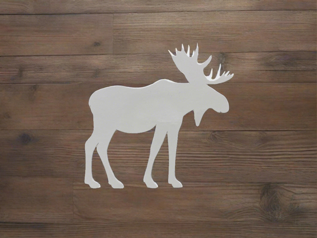 Decal- Moose White Cutout #13 MJMOMC1DE