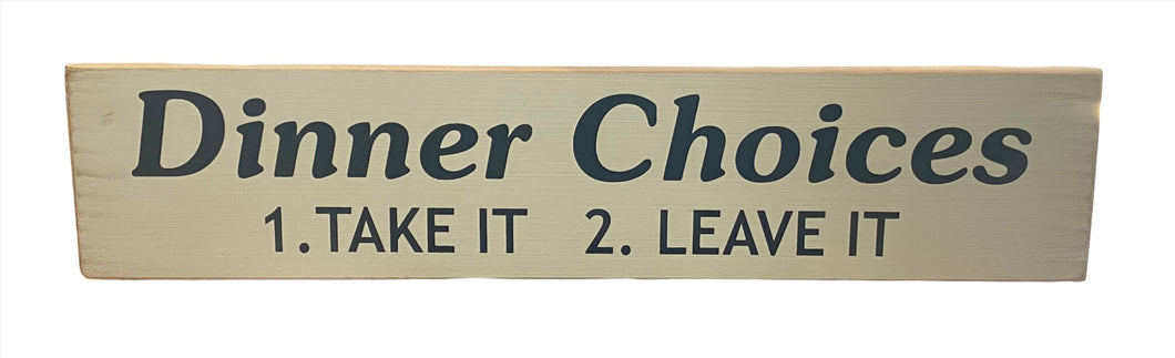 Sign- Dinner Choices... 348