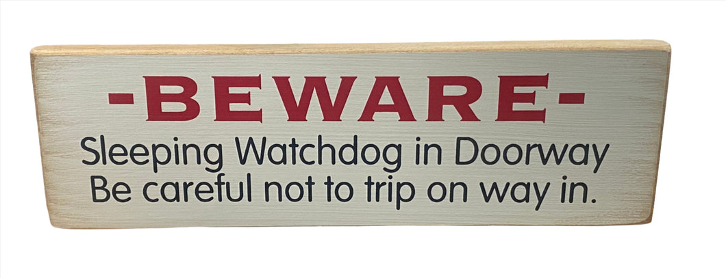 Sign- Beware Sleeping 180