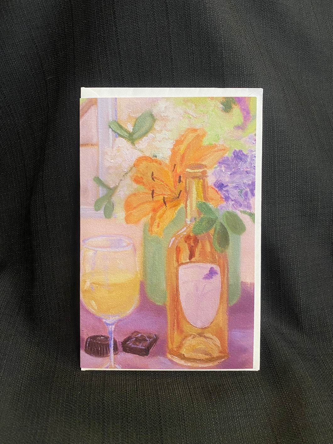 Card- Wine and Lillies 2-large