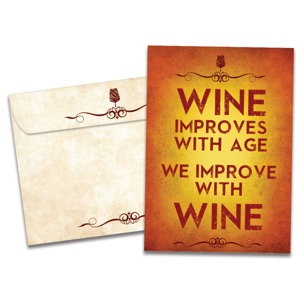 TF Card- Improved With Wine Birthday 14583