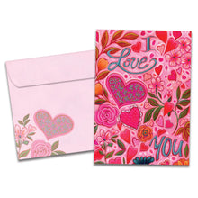 Load image into Gallery viewer, TF Holiday Card- I Love You Floral, Valentine's Day 20275
