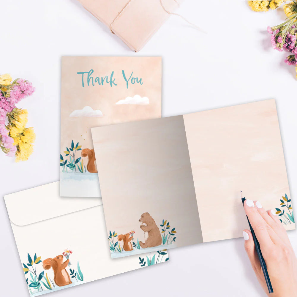 TF Card- Squirrel Bear Thanks 22201