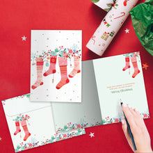 Load image into Gallery viewer, TF Holiday Card- Overflowing Stockings 22315
